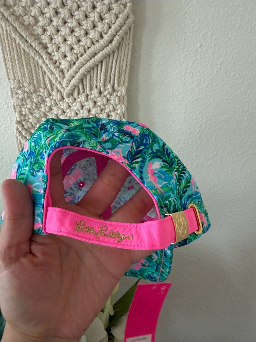 NWT Lilly Pulitzer Run Around Hat "Blue Horizon Par Fection" - Picture 4 of 5